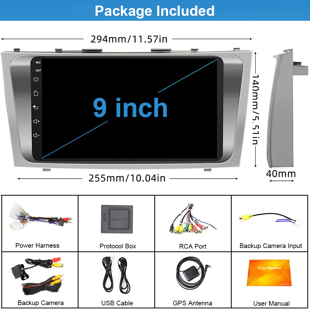 For Toyota Camry 2007-2011 Apple CarPlay Car Radio Stereo GPS Navi with JBL AMP