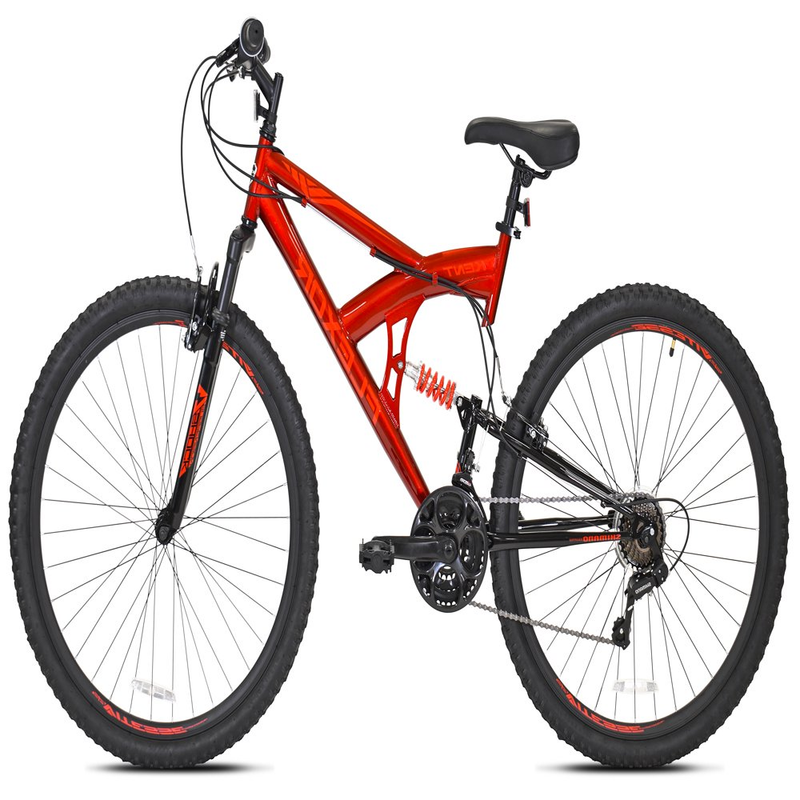Steel Dual Suspension Men's Mountain Bike 21  Speed Wheels Disc Brakes Bicycle