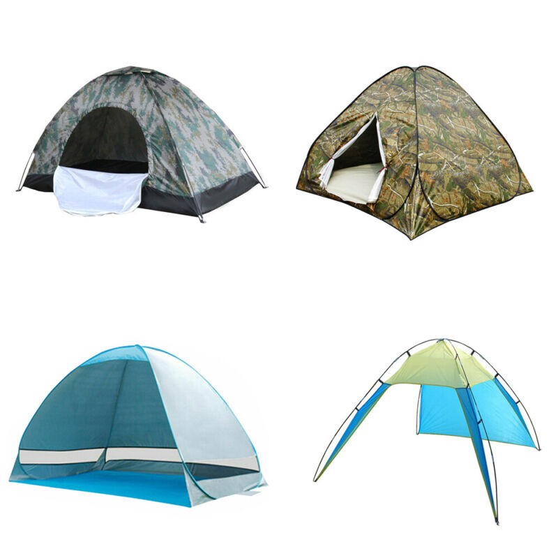 Portable 2-4 Person Camping Tent Pop Up Beach Tent Instant Sun Shade Shelter