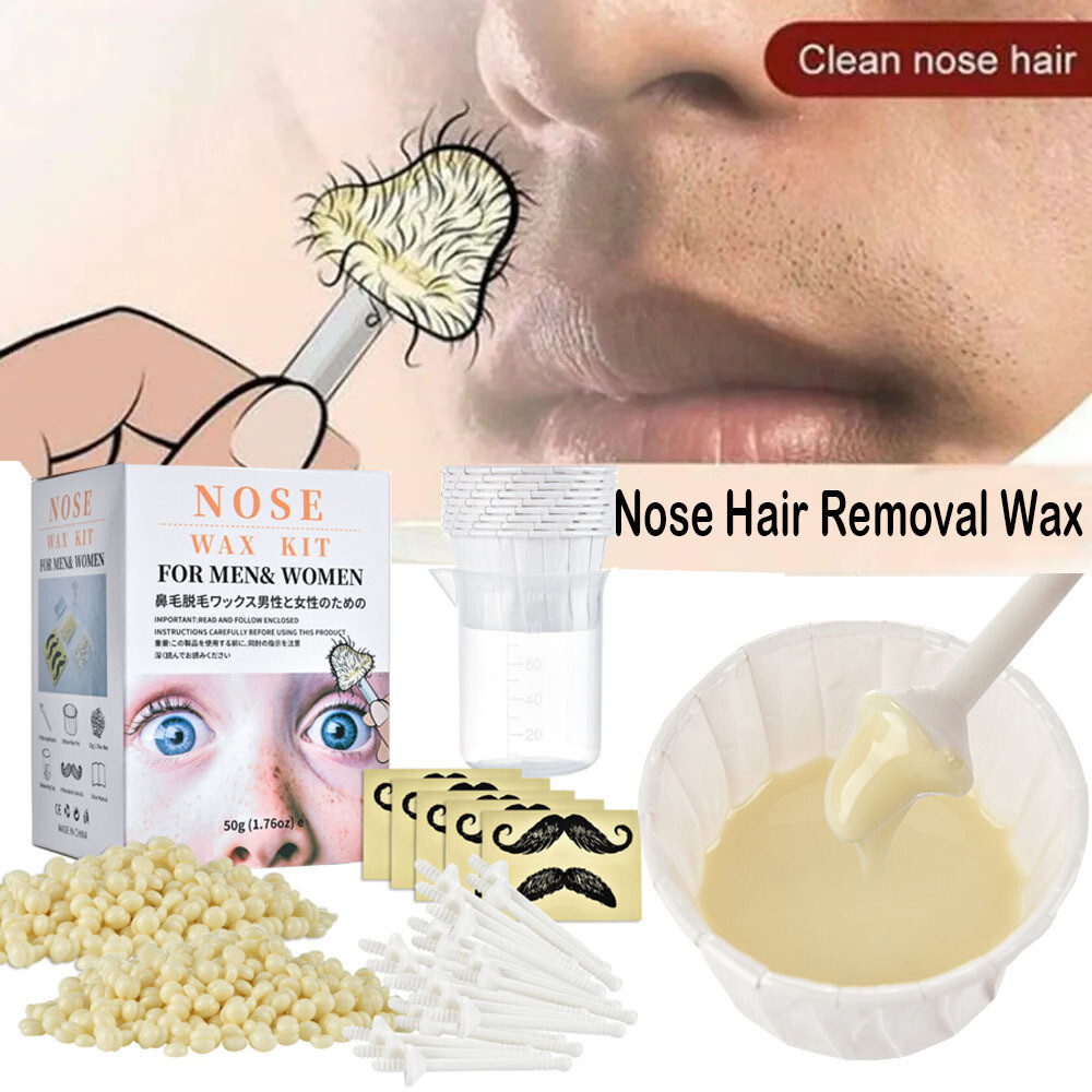 Nose Wax Nose Hair Wax Kit for Men and Women Nose Hair Removal Wax Painless