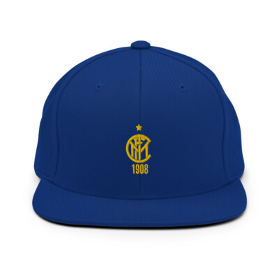 Inter Milan 1908 Minimalist Design Embroidered Snapback Hat Soccer Football Cap