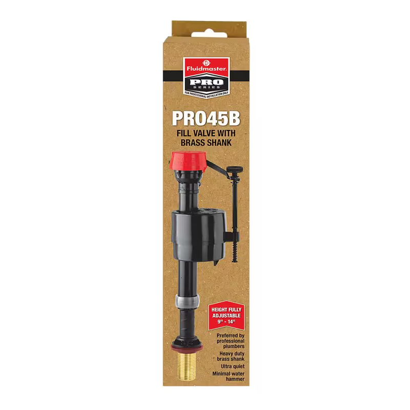 Pro Series Toilet Fill Valve with Brass Shank