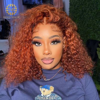 Dark orange on sale short wig
