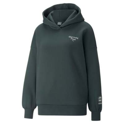 Puma Wellness Club Pullover Hoodie Женская зеленая повседневная верхняя одежда 534320-80