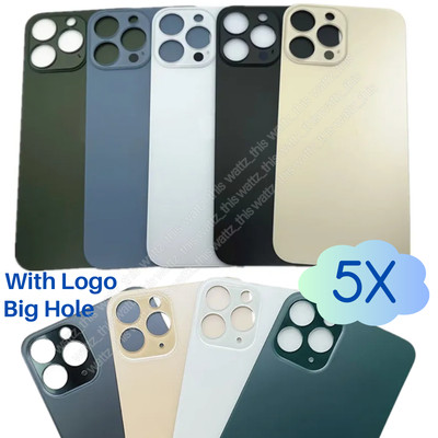 Replacement Rear Back Glass Big Hole For iPhone 15 14 13 12 11 Pro Max XR XS Lot