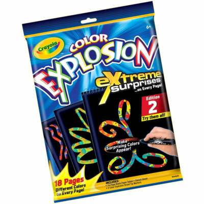 Crayola Colour Explosion Extreme Black Colouring Design Set | eBay