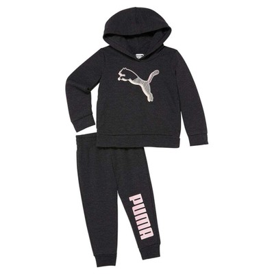 

Puma Fleece Pullover Hoodie - Jogger Комплект из двух предметов для девочек дошкольного возраста Черный Casual Out
