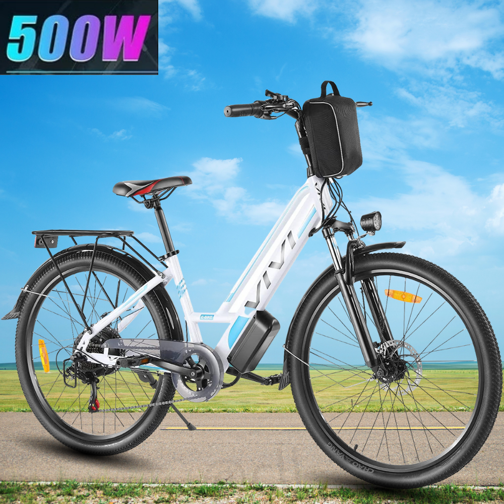 Electric Bicycle for Sale: Electric Bike 500W 48V Cruiser Bicycle 26'' City Commuting Bike Adults eBikes? in Hacienda Heights, California