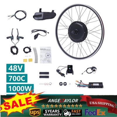 700C Front Wheel Electric Bicycle Conversion Kit E Bike Motor Kit 48V 1000W