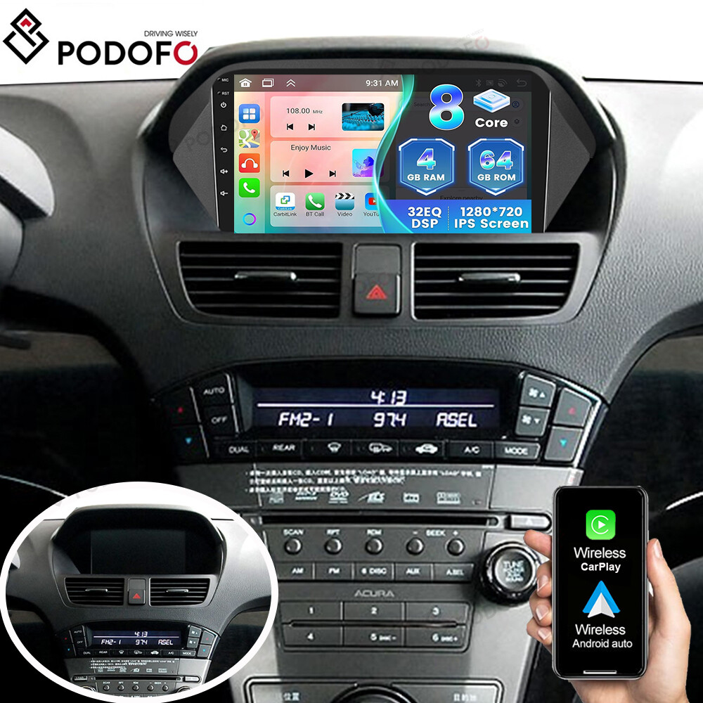 4 + 64G для Honda Acura MDX 2007-13 Android 13 Carplay Автомобильный стерео радио GPS Navi