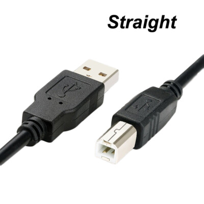 USB Printer Cable Lead Type A Right Angle Male to B Right Angle Male 0.3-5Metres