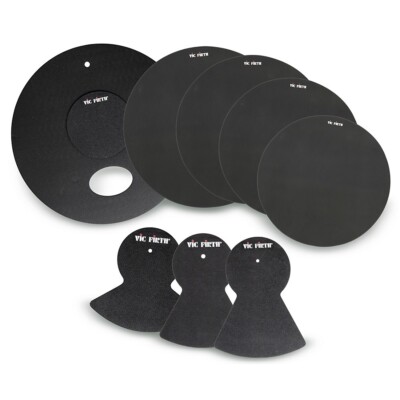 Vic Firth Drum Set Mute Pre-Pack 12,13,14,16,22 in.,hi-hat,and cymbal (2)