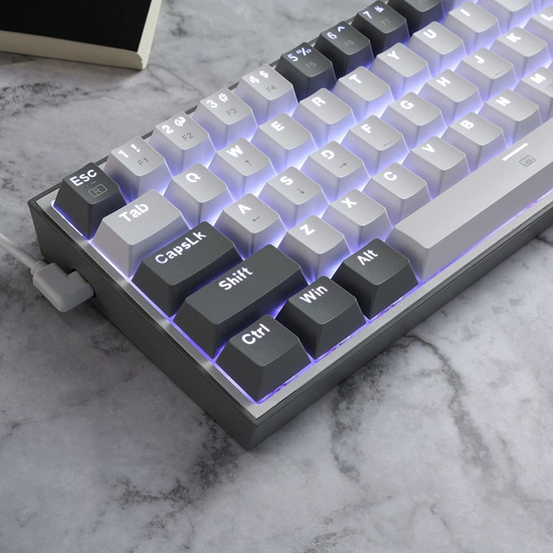Redragon K617 Fizz 60% Wired RGB Gaming Keyboard, 61 Keys Compact Mechanical Key