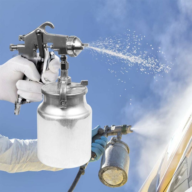 Air Compressor Paint Spray Gun Car Truck Sprayer 1000ML DIY Tool uk vat