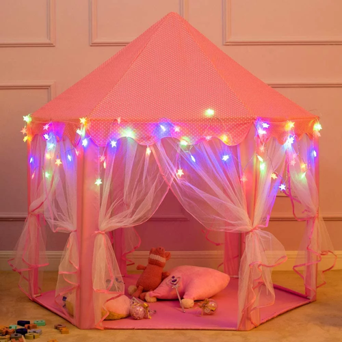 Kids Play Castle Tent Girl Indoor Game Tent for 3-12 Years W