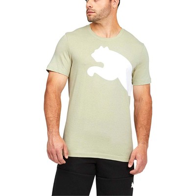 

Футболка Puma Oversized Logo с круглым вырезом и короткими рукавами Мужские повседневные топы размера  58854, Зеленый, Puma Oversized Logo Crew Neck Short Sleeve TShirt