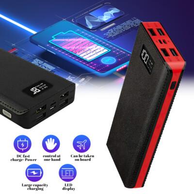 900000MAH Portable Power Bank LCD LED 2 USB Battery Charger For Mobile Phone