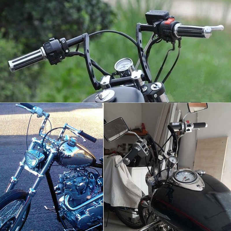 Motorcycle 1'' Handlebars Z Bar Drag Bars Fit For Harley ...