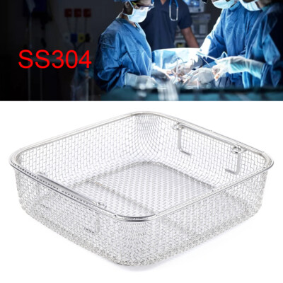 Mesh Wire Tray Basket Sterilization Cleaning Tray Surgical Holding Instruments