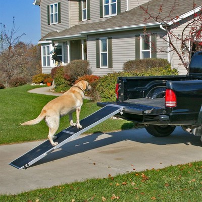 8' Portable Extra Wide Folding Dog Ramp 250lb Capacity