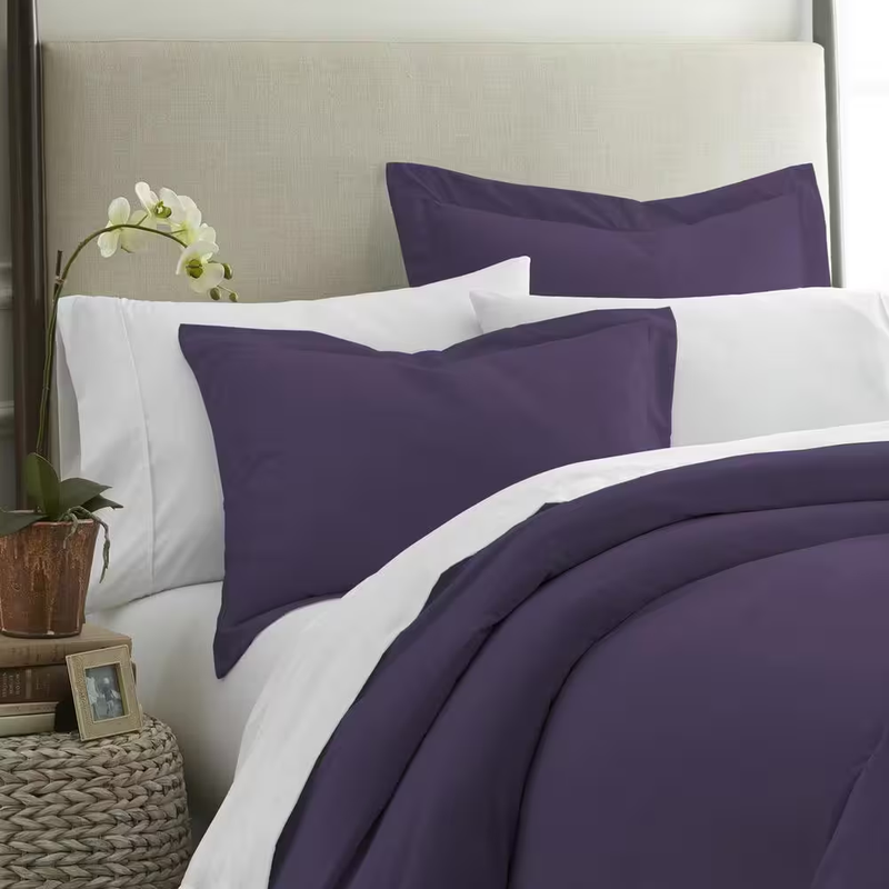 Performance 2-Piece Purple King Pillow Sham Set