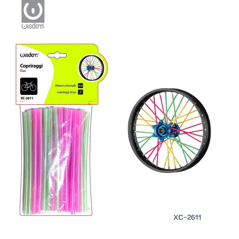 Set 36 Pezzi Copriraggi Copri Raggi Flio Per Ruota Bici Bicicletta Xc-2611 wis