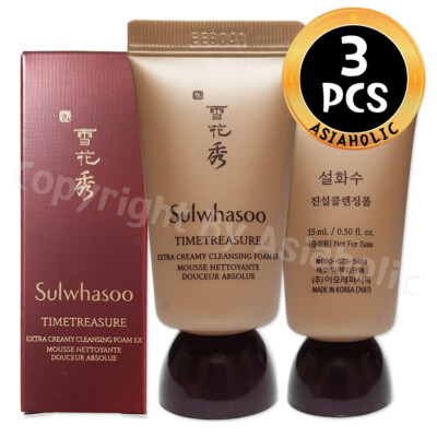 Sulwhasoo Timetreasure Extra Creamy Cleansing Foam EX 15ml (1pcs ~ 20pcs) Newest