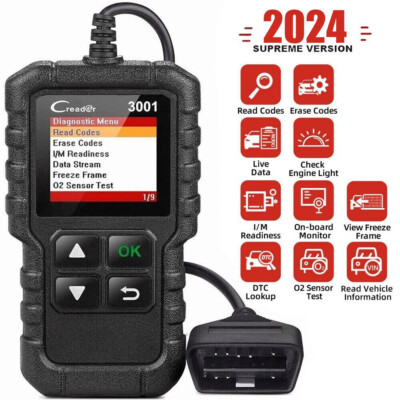 Launch CR3001 OBD2 Scanner Check Engine Fault Car Diagnostic Tool Code Reader