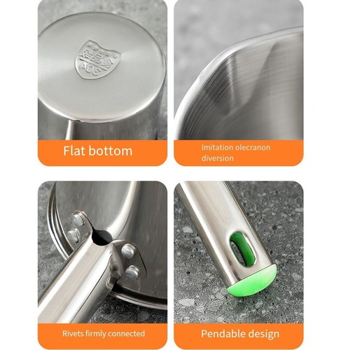 304 Stainless Steel Basket Pot Fryer Fry Deep Frying Fish Strainer with Clamp.