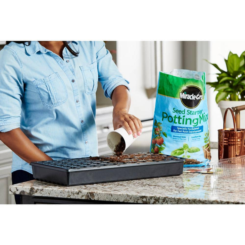 2-Pack Miracle-Gro Seed Starting Potting Soil Mix-16 Qt for Optimal Plant Growth