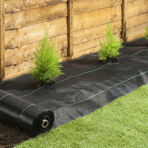 3.2/5.3 oz Heavy Duty Landscape Fabric Garden Weed Barrier Woven Ground Cover