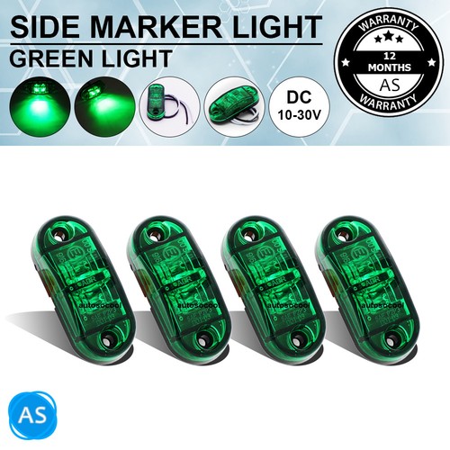 4 Pcs 2 LED Blue Superflux Trailer Truck Caravan Boat Side Marker Fender Light