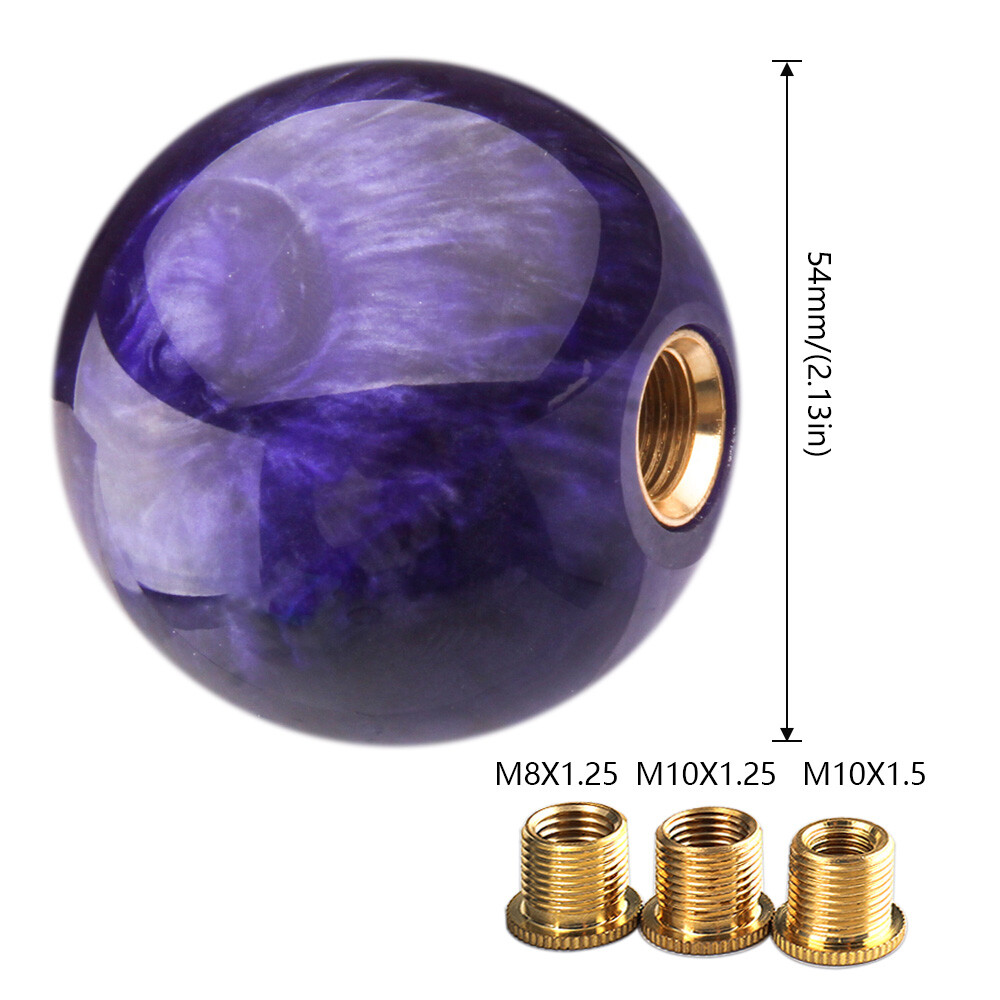 Universal Purple Marble Pearl Ball Shift Knob Car Gear Manual Shifter
