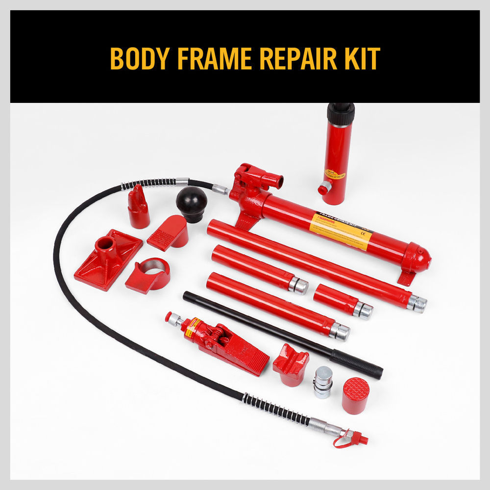 10T Porta Power Kit Hydraulic Panel Beating Car Body Dent Frame Repair Tool New eBay