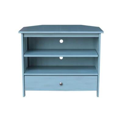 35.4" W Solid Wood Mission Corner Ocean Blue