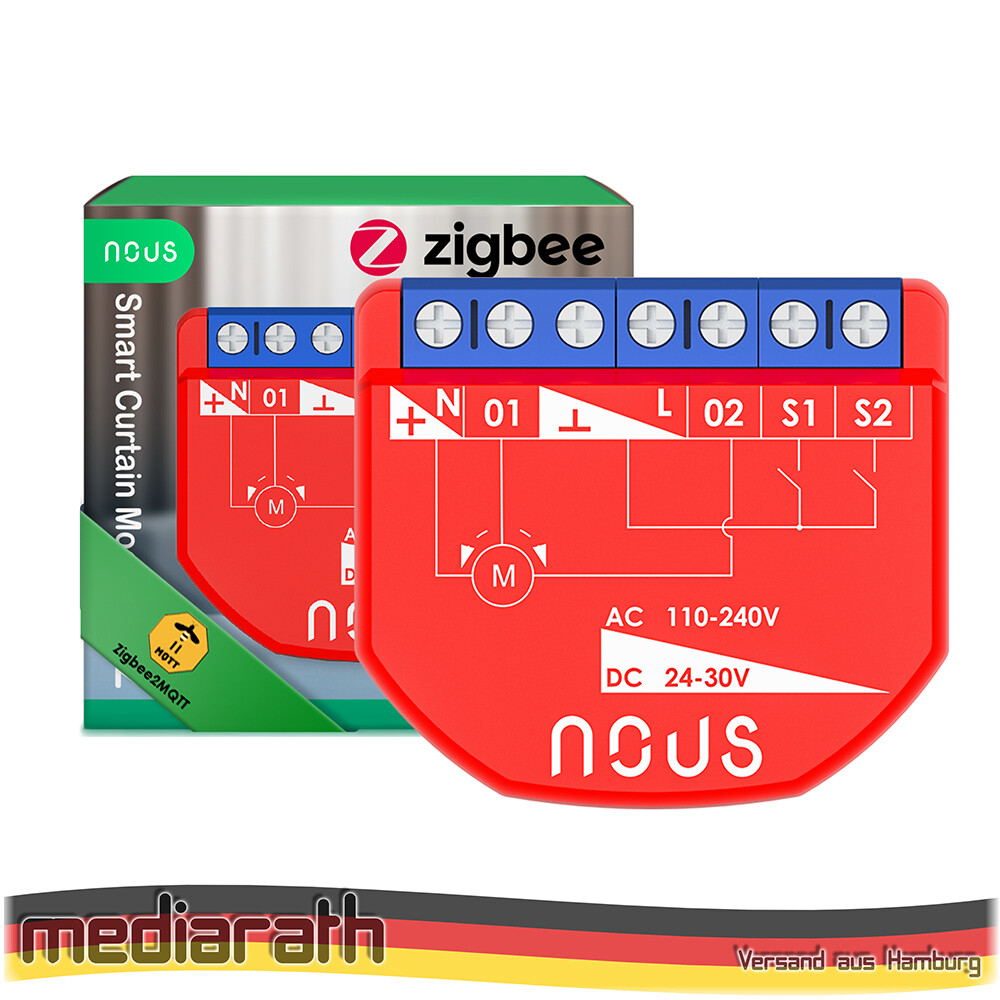 NOUS B4Z Zigbee 3.0 Smart Curtain Module Vorhang Rollladenschalter AC - DC