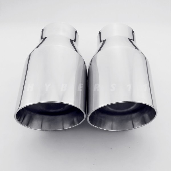 Picture 1 of 3.5" Dual Wall Exhaust Tip 2.25" in 7" Long for BMW E92 335 335i 335xi 335d