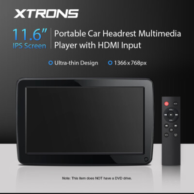 1PC 11.6'' IPS Screen Car Headrest Monitor Multimedia Player HDMI USB 1366*768