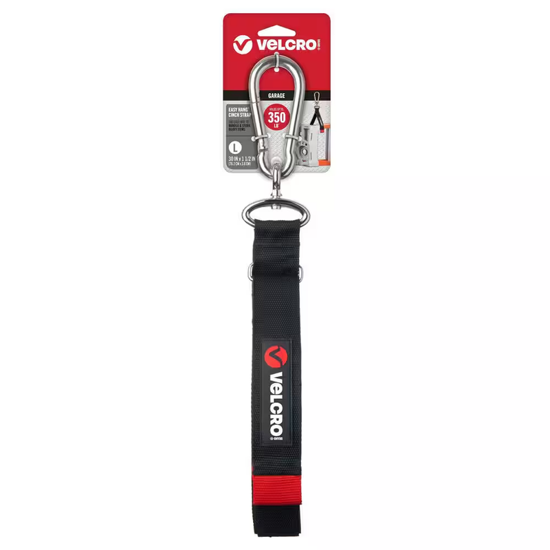VELCRO Cinch Strap Heavy Duty Storage Strap Carabiner Hanging Strap 350 Lb