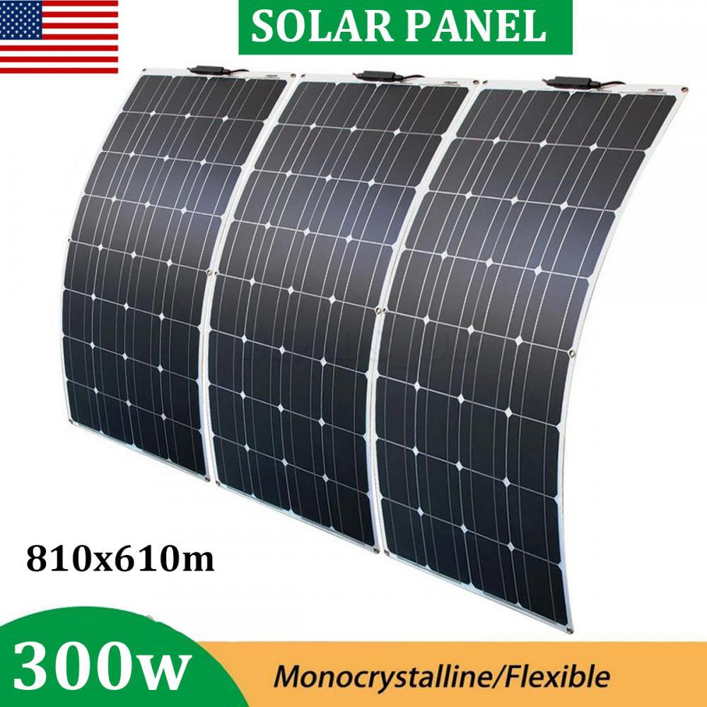 18V 300W Watt Flexible Solar Panel Battery Charger Kit Car Camping DIY RV Marine