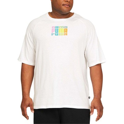 

Puma Multicolor Graphic Crew Neck Short Sleeve TShirt Big Tall Mens Size  C, Белый, Puma Multicolor Graphic Crew Neck Short Sleeve TShirt Big Tall