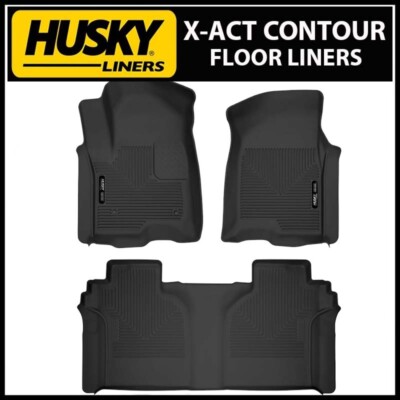 Husky Liners X-Act Contour Floor Mats 2019-2024 Silverado Sierra Crew Cab