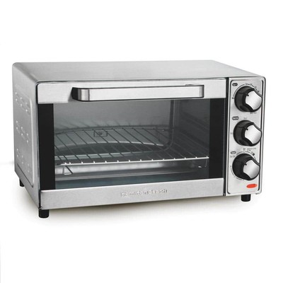 Oven 1100w 4-slice Auto-shut-off Function Stainless Steel