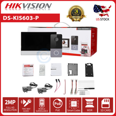 Hikvision IP Video Intercom Monitor Kit DS-KIS603-P for Villa House Hik-Connect