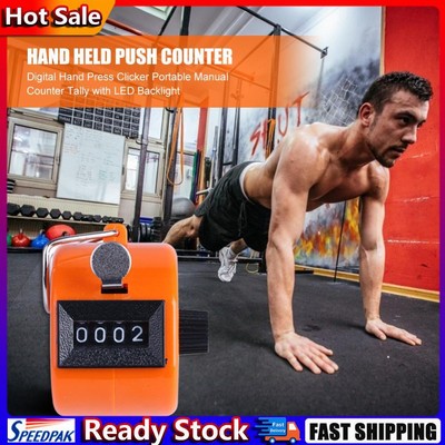Handpressezähler Metall Handheld Klickzähler Handmechanischer Zähler (Orange) Ho