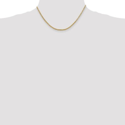 SKYJEWELERS REAL 14KT YELLOW GOLD 16 INCH 2MM BYZANTINE WITH LOBSTER CLASP CHAIN; 16 INCH