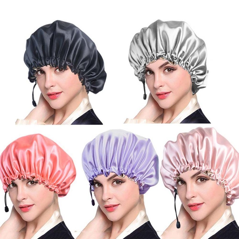 Reversible Satin & Silk Sleep Bonnet – Adjustable, Double-Sided For Hair Protection, Unbranded