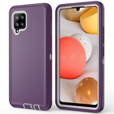 For Samsung Galaxy A42 5G Case, Shockproof Armor Cover +Tempered Glass Protector
