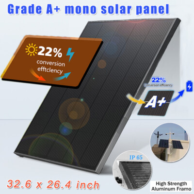 200W 12V Solar Panel Mono HighEfficiency Charger PV for Sunshed Home RV Off Grid