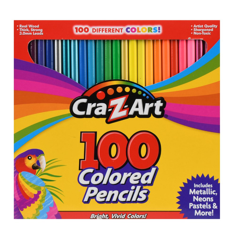 Cra-Z-Art 100 Count Colored Pencils, Beginner Child to Adult, Back to School Sup